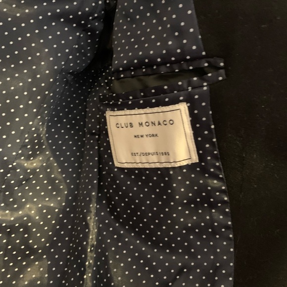 Club Monaco men’s black wool pea coat size 36 - Picture 3 of 6